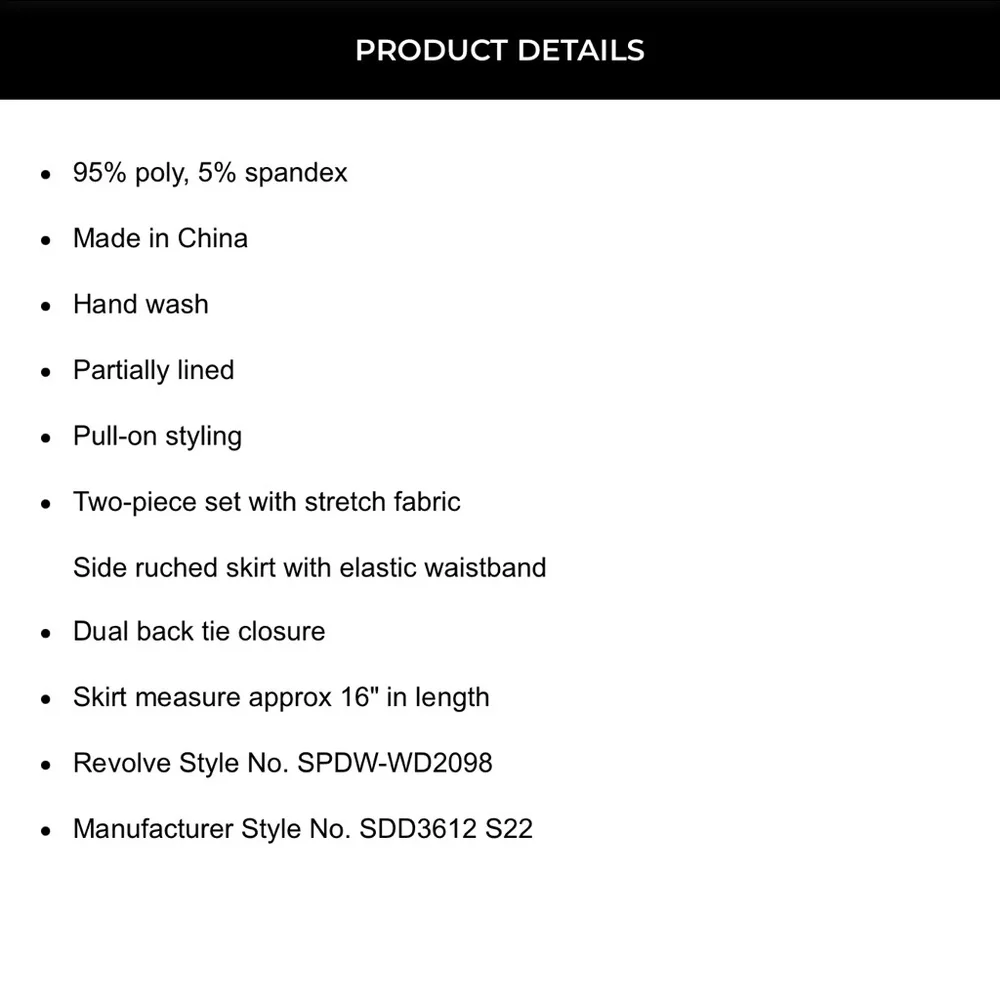 Superdown Kim Skirt Set in Black - Picture 4 of 5